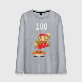 Мужской лонгслив хлопок с принтом Mario в городе Новоалтайск, 100% хлопок |  | nintendo | марио | нинтендо