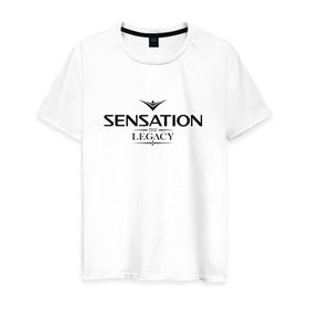 Мужская футболка хлопок с принтом Sensation The Legacy в городе Новоалтайск, 100% хлопок | прямой крой, круглый вырез горловины, длина до линии бедер, слегка спущенное плечо. | amsterdam | sensation | the legacy | сэнсэйшн