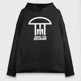 Женское худи Oversize хлопок с принтом Inficted Mushroom в городе Новоалтайск, френч-терри — 70% хлопок, 30% полиэстер. Мягкий теплый начес внутри —100% хлопок | боковые карманы, эластичные манжеты и нижняя кромка, капюшон на магнитной кнопке | goa | infected mushroom | psytrance