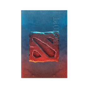 Обложка для паспорта матовая кожа с принтом Dota в городе Новоалтайск, натуральная матовая кожа | размер 19,3 х 13,7 см; прозрачные пластиковые крепления | dota | dota2 | дота | игра