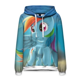 Мужская толстовка 3D с принтом My littlle pony в городе Новоалтайск, 100% полиэстер | двухслойный капюшон со шнурком для регулировки, мягкие манжеты на рукавах и по низу толстовки, спереди карман-кенгуру с мягким внутренним слоем. | littlle | littlle pony | pony | пони