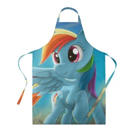 Фартук 3D с принтом My littlle pony в городе Новоалтайск, 100% полиэстер | общий размер — 65 х 85 см, ширина нагрудника — 26 см, горловина — 53 см, длина завязок — 54 см, общий обхват в поясе — 173 см. Принт на завязках и на горловине наносится с двух сторон, на основной части фартука — только с внешней стороны | littlle | littlle pony | pony | пони
