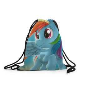 Рюкзак-мешок 3D с принтом My littlle pony в городе Новоалтайск, 100% полиэстер | плотность ткани — 200 г/м2, размер — 35 х 45 см; лямки — толстые шнурки, застежка на шнуровке, без карманов и подкладки | littlle | littlle pony | pony | пони