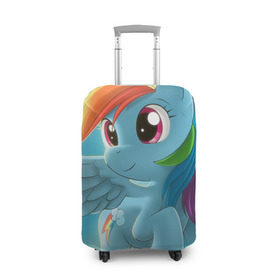 Чехол для чемодана 3D с принтом My littlle pony в городе Новоалтайск, 86% полиэфир, 14% спандекс | двустороннее нанесение принта, прорези для ручек и колес | littlle | littlle pony | pony | пони