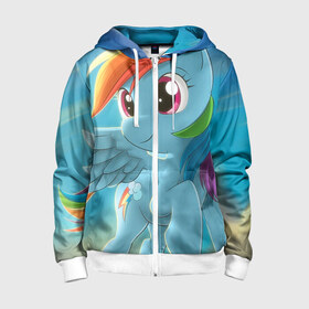 Детская толстовка 3D на молнии с принтом My littlle pony в городе Новоалтайск, 100% полиэстер |  манжеты и пояс оформлены широкой мягкой резинкой, двухслойный капюшон со шнурком для регулировки, спереди карманы и застежка-молния
 | littlle | littlle pony | pony | пони
