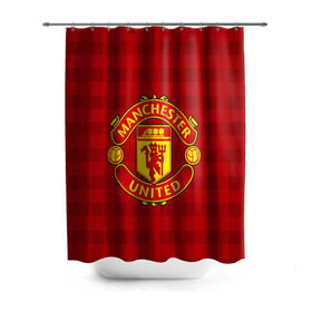 Штора 3D для ванной с принтом Manchester united в городе Новоалтайск, 100% полиэстер | плотность материала — 100 г/м2. Стандартный размер — 146 см х 180 см. По верхнему краю — пластиковые люверсы для креплений. В комплекте 10 пластиковых колец | manchester united | манчестер юнайтед | спорт | фк | футбол