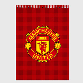 Скетчбук с принтом Manchester united в городе Новоалтайск, 100% бумага
 | 48 листов, плотность листов — 100 г/м2, плотность картонной обложки — 250 г/м2. Листы скреплены сверху удобной пружинной спиралью | Тематика изображения на принте: manchester united | манчестер юнайтед | спорт | фк | футбол