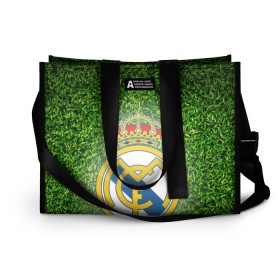 Сумка-шоппер 3D с принтом Real Madrid в городе Новоалтайск, 100% полиэстер | застегивается на металлическую кнопку; внутренний карман застегивается на молнию. Стенки укреплены специальным мягким материалом, чтобы защитить содержимое от несильных ударов
 | real madrid | реал мадрид | спорт | фк | футбол