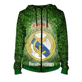 Женская толстовка 3D на молнии с принтом Real Madrid в городе Новоалтайск, 100% полиэстер | длина до линии бедра, манжеты и пояс оформлены мягкой тканевой резинкой, двухслойный капюшон со шнурком для регулировки, спереди молния, по бокам два кармана | real madrid | реал мадрид | спорт | фк | футбол