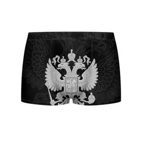 Мужские трусы 3D с принтом Герб России в городе Новоалтайск, 50% хлопок, 50% полиэстер | классическая посадка, на поясе мягкая тканевая резинка | герб | патриот | россия | рф