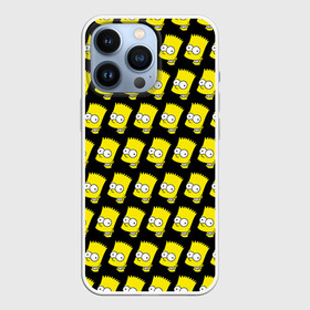 Чехол для iPhone 13 Pro с принтом Барт Симпсон в городе Новоалтайск,  |  | bart | bart simpson | pattern | simpsons | the simpsons | барт | барт симпсон | голова | голова барта | головы | головы барта | мультик | мультики | мультфильм | мультфильмы | паттерн | симпсоны