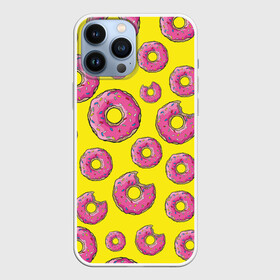 Чехол для iPhone 13 Pro Max с принтом Пончики в городе Новоалтайск,  |  | Тематика изображения на принте: donut | simpsons | паттерн | пончик