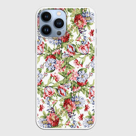 Чехол для iPhone 13 Pro Max с принтом Цветы в городе Новоалтайск,  |  | Тематика изображения на принте: роза | роспись | цветы