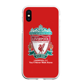 Чехол для iPhone XS Max матовый с принтом Liverpool в городе Новоалтайск, Силикон | Область печати: задняя сторона чехла, без боковых панелей | ливерпуль