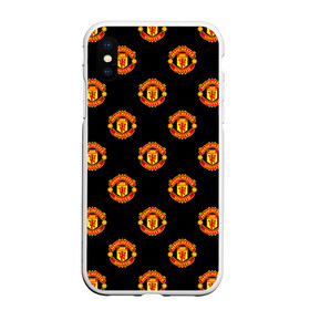 Чехол для iPhone XS Max матовый с принтом Manchester United в городе Новоалтайск, Силикон | Область печати: задняя сторона чехла, без боковых панелей | manchester united | манчестер | спорт | фк | футбол