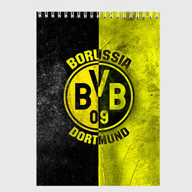 Скетчбук с принтом BVB в городе Новоалтайск, 100% бумага
 | 48 листов, плотность листов — 100 г/м2, плотность картонной обложки — 250 г/м2. Листы скреплены сверху удобной пружинной спиралью | bvb | спорт | фк | футбол