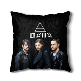 Подушка 3D с принтом 30 seconds to mars в городе Новоалтайск, наволочка – 100% полиэстер, наполнитель – холлофайбер (легкий наполнитель, не вызывает аллергию). | состоит из подушки и наволочки. Наволочка на молнии, легко снимается для стирки | Тематика изображения на принте: 30 | 30stm | jared | leto | mars | rock | seconds | to | джаред | лето | рок