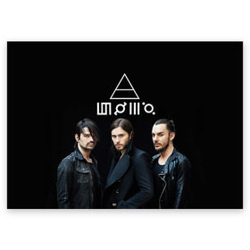 Поздравительная открытка с принтом 30 seconds to mars в городе Новоалтайск, 100% бумага | плотность бумаги 280 г/м2, матовая, на обратной стороне линовка и место для марки
 | Тематика изображения на принте: 30 | 30stm | jared | leto | mars | rock | seconds | to | джаред | лето | рок