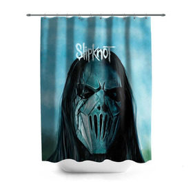 Штора 3D для ванной с принтом Slipknot в городе Новоалтайск, 100% полиэстер | плотность материала — 100 г/м2. Стандартный размер — 146 см х 180 см. По верхнему краю — пластиковые люверсы для креплений. В комплекте 10 пластиковых колец | deth | rock | slipknot | маска | мрак | рок | слипнот