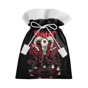 Подарочный 3D мешок с принтом Slipknot в городе Новоалтайск, 100% полиэстер | Размер: 29*39 см | deth | rock | slipknot | баран | маска | мрак | рок | слипнот | череп