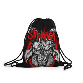 Рюкзак-мешок 3D с принтом Slipknot в городе Новоалтайск, 100% полиэстер | плотность ткани — 200 г/м2, размер — 35 х 45 см; лямки — толстые шнурки, застежка на шнуровке, без карманов и подкладки | deth | rock | slipknot | маска | мрак | рок | слипнот | череп