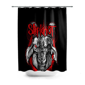 Штора 3D для ванной с принтом Slipknot в городе Новоалтайск, 100% полиэстер | плотность материала — 100 г/м2. Стандартный размер — 146 см х 180 см. По верхнему краю — пластиковые люверсы для креплений. В комплекте 10 пластиковых колец | deth | rock | slipknot | маска | мрак | рок | слипнот | череп
