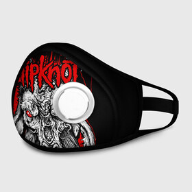 Маска из неопрена с принтом Slipknot в городе Новоалтайск, неопрен 100% | Форма огибающая нос. Резинки для ушей с дополнительной резинкой на затылке. Клапан для выдоха для активного дыхания при занятиях спортом. Эластичный материал маски и окантовки для лучшего растяжения и прилегания маски.  | deth | rock | slipknot | маска | мрак | рок | слипнот | череп