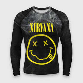 Мужской рашгард 3D с принтом Nirvana в городе Новоалтайск,  |  | cobain | curt | nirvana | rock | smile | кобейн | курт | рок | смайл