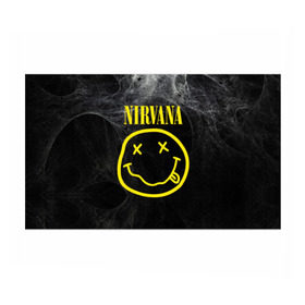 Бумага для упаковки 3D с принтом Nirvana в городе Новоалтайск, пластик и полированная сталь | круглая форма, металлическое крепление в виде кольца | cobain | curt | nirvana | rock | smile | кобейн | курт | рок | смайл