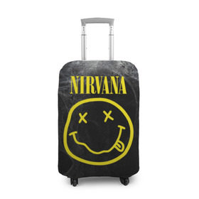 Чехол для чемодана 3D с принтом Nirvana в городе Новоалтайск, 86% полиэфир, 14% спандекс | двустороннее нанесение принта, прорези для ручек и колес | cobain | curt | nirvana | rock | smile | кобейн | курт | рок | смайл