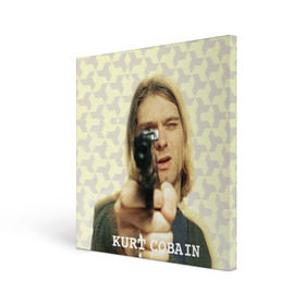 Холст квадратный с принтом Nirvana в городе Новоалтайск, 100% ПВХ |  | cobain | curt | nirvana | rock | кобейн | курт | рок