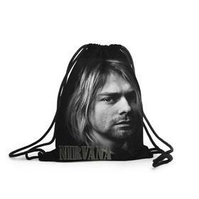 Рюкзак-мешок 3D с принтом Nirvana в городе Новоалтайск, 100% полиэстер | плотность ткани — 200 г/м2, размер — 35 х 45 см; лямки — толстые шнурки, застежка на шнуровке, без карманов и подкладки | cobain | curt | nirvana | rock | кобейн | курт | рок