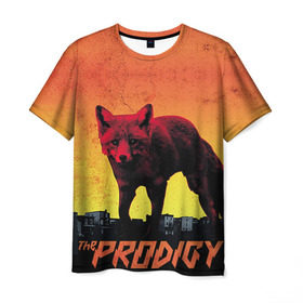Мужская футболка 3D с принтом The Prodigy в городе Новоалтайск, 100% полиэфир | прямой крой, круглый вырез горловины, длина до линии бедер | Тематика изображения на принте: лиса