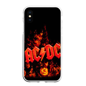 Чехол для iPhone XS Max матовый с принтом AC DC в городе Новоалтайск, Силикон | Область печати: задняя сторона чехла, без боковых панелей | ac dc | acdc | rock | рок | эйсидиси