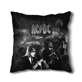 Подушка 3D с принтом AC/DC в городе Новоалтайск, наволочка – 100% полиэстер, наполнитель – холлофайбер (легкий наполнитель, не вызывает аллергию). | состоит из подушки и наволочки. Наволочка на молнии, легко снимается для стирки | ac dc | acdc | rock | рок | эйсидиси