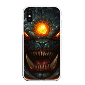 Чехол для iPhone XS Max матовый с принтом Рошан в городе Новоалтайск, Силикон | Область печати: задняя сторона чехла, без боковых панелей | dota 2 | roshan | демон | дота 2 | игры | клыки | рош | рошан