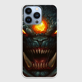 Чехол для iPhone 13 Pro с принтом Рошан в городе Новоалтайск,  |  | Тематика изображения на принте: dota 2 | roshan | демон | дота 2 | игры | клыки | рош | рошан