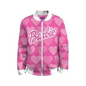Детский бомбер 3D с принтом Barbie в городе Новоалтайск, 100% полиэстер | застегивается на молнию, по бокам два кармана без застежек, мягкие манжеты, по низу бомбера и на воротнике — эластичная резинка | Тематика изображения на принте: barbie | барби | кукла