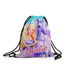 Рюкзак-мешок 3D с принтом Barbie в городе Новоалтайск, 100% полиэстер | плотность ткани — 200 г/м2, размер — 35 х 45 см; лямки — толстые шнурки, застежка на шнуровке, без карманов и подкладки | barbie | барби | кукла