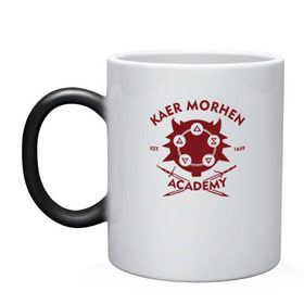 Кружка хамелеон с принтом Kaer Morhen Academy в городе Новоалтайск, керамика | меняет цвет при нагревании, емкость 330 мл | kaer morhen academy ведьмак 3 witcher