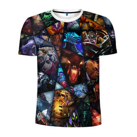 Мужская футболка 3D спортивная с принтом All pic в городе Новоалтайск, 100% полиэстер с улучшенными характеристиками | приталенный силуэт, круглая горловина, широкие плечи, сужается к линии бедра | Тематика изображения на принте: dota 2 | game | дота 2 | ол пик | персонажи