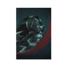 Обложка для паспорта матовая кожа с принтом Phantom Assassin в городе Новоалтайск, натуральная матовая кожа | размер 19,3 х 13,7 см; прозрачные пластиковые крепления | dota2 | ассассин | дота 2 | игры | фантом