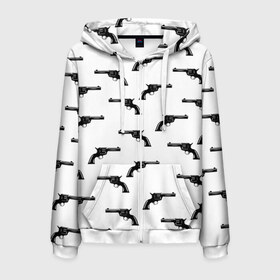 Мужская толстовка 3D на молнии с принтом Пистолет в городе Новоалтайск, 100% полиэстер | длина до линии бедра, манжеты и пояс оформлены мягкой тканевой резинкой, двухслойный капюшон со шнурком для регулировки, спереди молния, по бокам два кармана | Тематика изображения на принте: оружие | пистолет