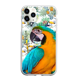 Чехол для iPhone 11 Pro матовый с принтом Попугаи в городе Новоалтайск, Силикон |  | myparrots | parrot | ара | листья | орнамент | попугаи | птицы | рай | синежелтый | тукан | узор | цветы