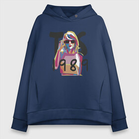 Женское худи Oversize хлопок с принтом Taylor Swift в городе Новоалтайск, френч-терри — 70% хлопок, 30% полиэстер. Мягкий теплый начес внутри —100% хлопок | боковые карманы, эластичные манжеты и нижняя кромка, капюшон на магнитной кнопке | тейлор элисон свифт