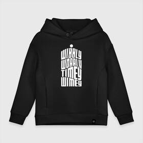 Детское худи Oversize хлопок с принтом Talk Whovian To Me в городе Новоалтайск, френч-терри — 70% хлопок, 30% полиэстер. Мягкий теплый начес внутри —100% хлопок | боковые карманы, эластичные манжеты и нижняя кромка, капюшон на магнитной кнопке | talk whovian to me doctor who доктор кто