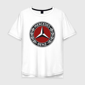 Мужская футболка хлопок Oversize с принтом Mercedes-Benz в городе Новоалтайск, 100% хлопок | свободный крой, круглый ворот, “спинка” длиннее передней части | mercedes benz мерседес