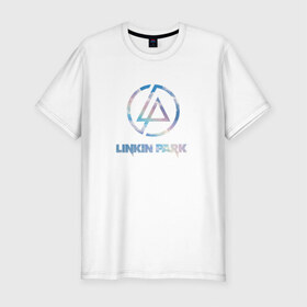 Мужская футболка премиум с принтом Linkin park sky в городе Новоалтайск, 92% хлопок, 8% лайкра | приталенный силуэт, круглый вырез ворота, длина до линии бедра, короткий рукав | linkin | park | линкин | парк