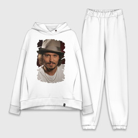 Женский костюм хлопок Oversize с принтом Джонни Депп (Johnny Depp) в городе Новоалтайск,  |  | johnny depp | голливуд | джонни депп | кинозвезда