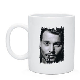 Кружка с принтом Johnny Depp (retro style) в городе Новоалтайск, керамика | объем — 330 мл, диаметр — 80 мм. Принт наносится на бока кружки, можно сделать два разных изображения | johnny depp | голливуд | джонни депп | кинозвезда